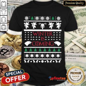 Funny Winter Is Coming Ugly Christmas Shirt- Design By Refinetee.com