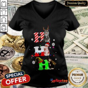 Good Cats Ho Ho Ho Merry Christmas V-neck- Design By Refinetee.com