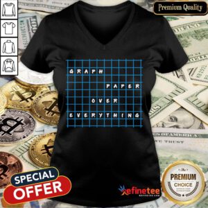 Graph Paper Over Everything V-neck