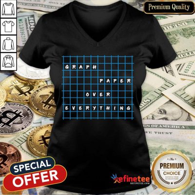 Graph Paper Over Everything V-neck