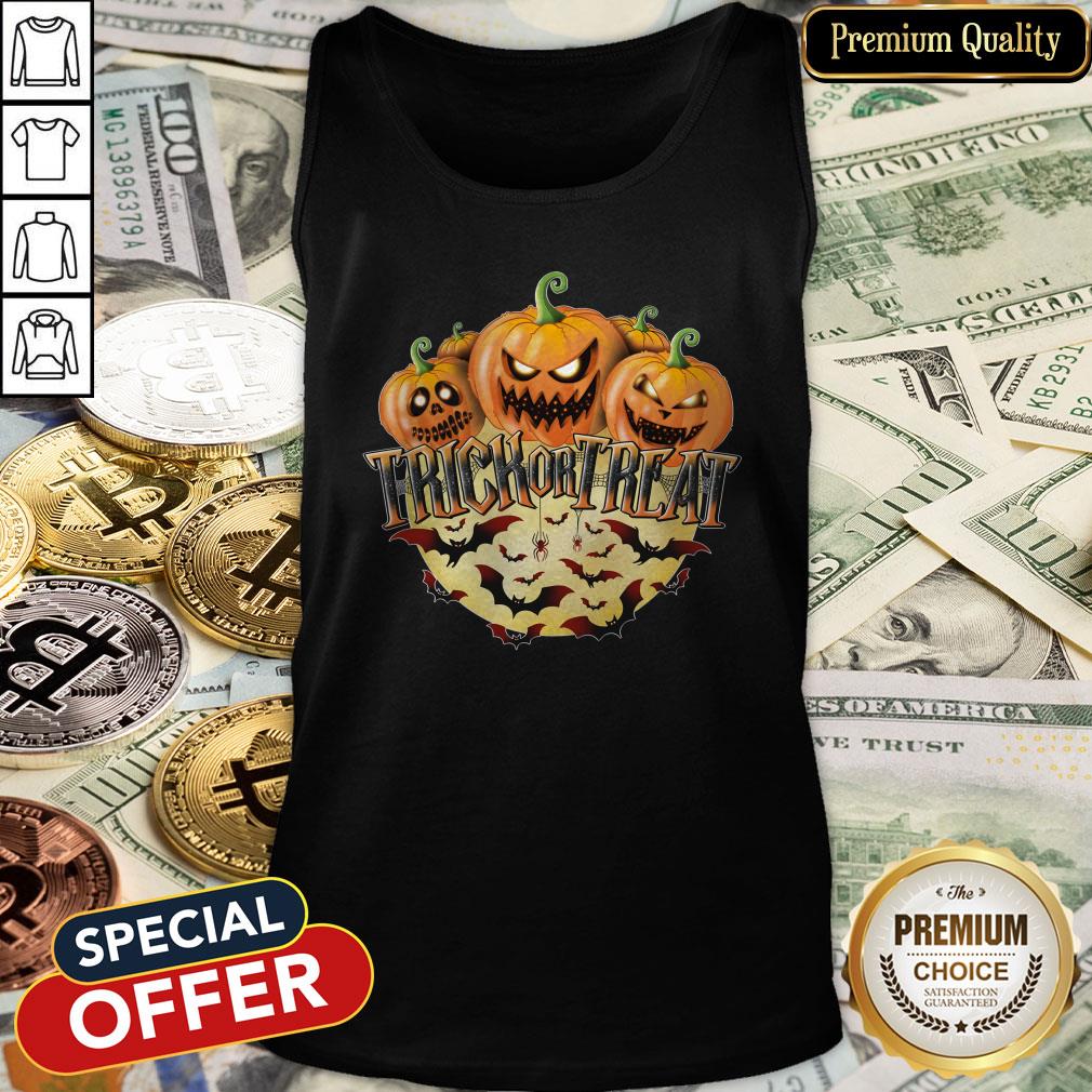 Halloween Presents Pumpkin Trick Or Treat Tank Top