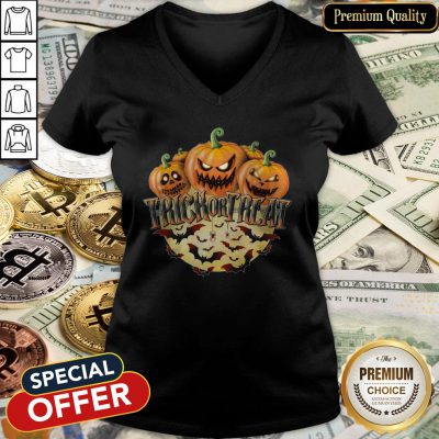 Halloween Presents Pumpkin Trick Or Treat V-neck