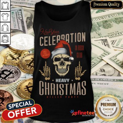 Happy Christmas Santa Skull Happy New Year Tank Top- Design By Refinetee.com