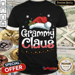 Happy Grammy Claus Santa Hat Matching Family Christmas Pajama Shirt- Design By Refinetee.com