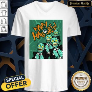 Happy Halloween Day Zombies V-neck