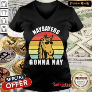 Happy Naysayers Gonna Nay Vintage V-neck- Design By Refinetee.com