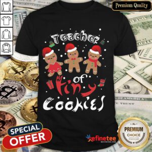Happy Teacher Christmas Tiny Cookies Shirt- Design By Refinetee.com
