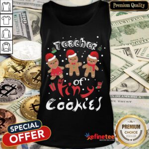 Happy Teacher Christmas Tiny Cookies Tank Top- Design By Refinetee.com