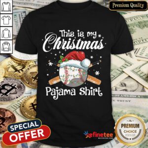 Happy This Is My Christmas Baseball Pajama Shirt- Design By Refinetee.com
