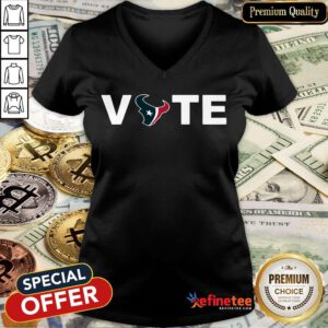 Hot Houston Texans Vote Tee V-neck- Design By Refinetee.com