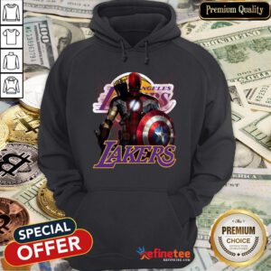 Los Angeles Lakers Nba Basketball Captain America Thor Spider Man Hawkeye Avengers 2020 Hoodie