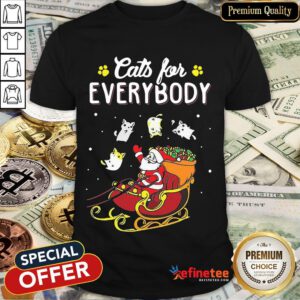 Nice Santa Cats For Everybody Christmas Shirt- Design By Refinetee.com