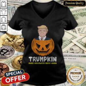 Nice Trumpkin Make Halloween Great Again V-neck