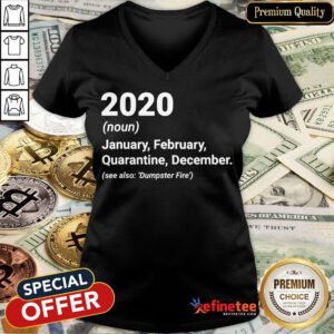 Official 2020 January February Sarcastic Quarantine December ShirtOfficial 2020 January February Sarcastic Quarantine December V-neck- Design By Refinetee.com
