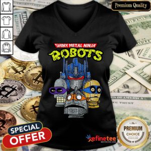 Official Shiny Metal Ninja Robots V-neck