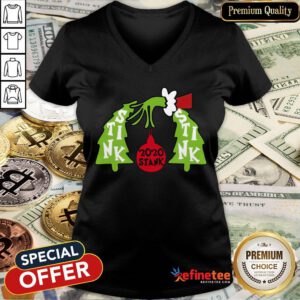 Perfect Grinch 2020 Stink Stank Stunk Christmas V-neck- Design By Refinetee.com