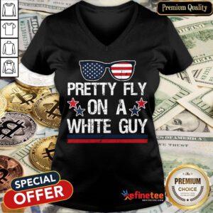 Pretty Fly On A White Guyfly On Pence Head Funny Vp Debate V-neck