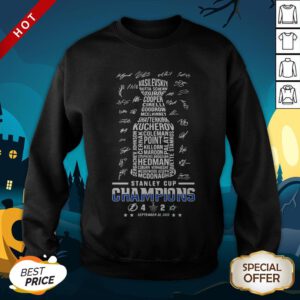 Stanley Cup Champions 4 2 September 28 2020 Signatures SweatShirt