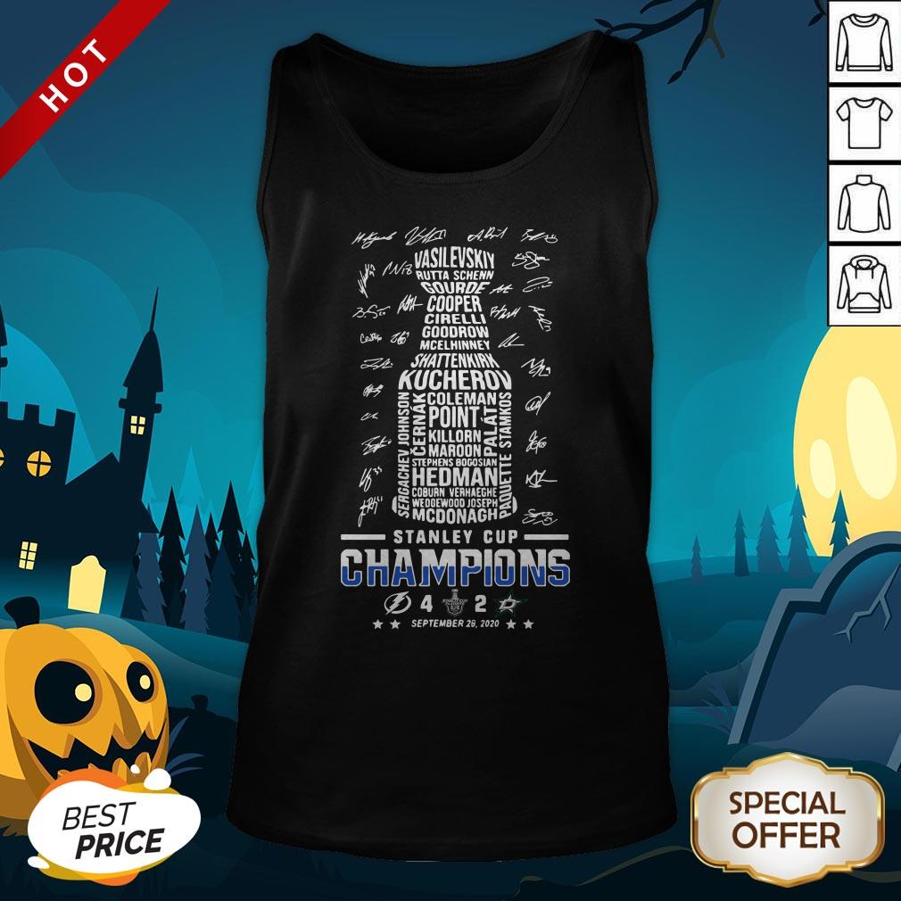 Stanley Cup Champions 4 2 September 28 2020 Signatures Tank Top