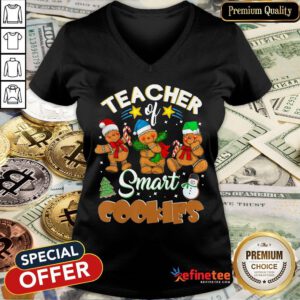 Teacher Of Smart Cookies Christmas V-neck