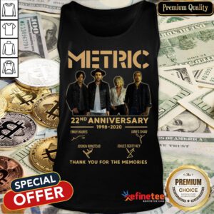 Hot Metric 22Nd Anniversary 1998 2020 Thank You For The Memories Signatures Tank Top- Design By Refinetee.com