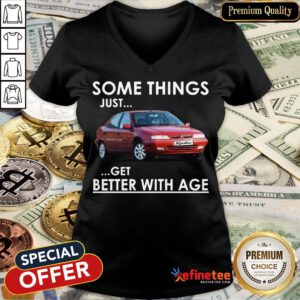 Top Car Some Things Just Get Better With Age V-neck- Design By Refinetee.com