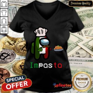 Top Impasta Italian Us Impostor Essential Funny V-neck-Design By Refinetee.com