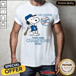 Top Snoopy Los Angeles Dodgers World Series Champions 2020 Shirt- Design By Refinetee.com