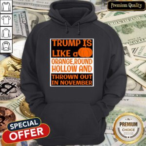 Trump Is Like A Pumpkin-Orange Round Hollow Anti Trump Halloween Hoodie