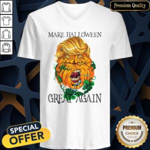 Trumpkin Make Halloween Great Again V-neck