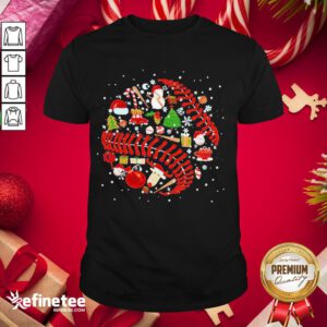 Awesome Merry Christmas Softballs Baseball Santa Xmas Sports Shirt- Design By Refinetee.com
