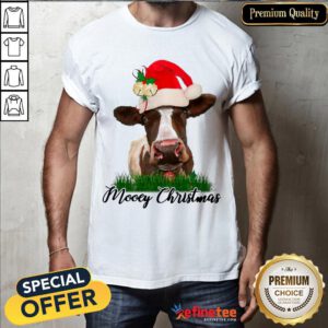 Awesome Santa Cow Mooey Christmas Shirt- Design By Refinetee.com