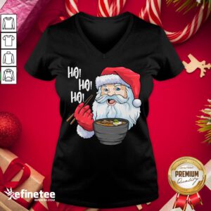 Awesome Santa Ramen Noodles Shirt Christmas Japanese Noodles V-neck - Design By Refinetee.com