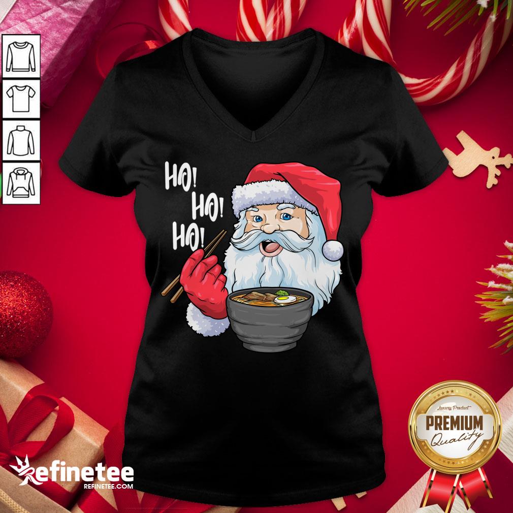 Awesome Santa Ramen Noodles Shirt Christmas Japanese Noodles V-neck - Design By Refinetee.com Awesome Santa Ramen Noodles Shirt Christmas Japanese Noodles V-neck - Design By Refinetee.com