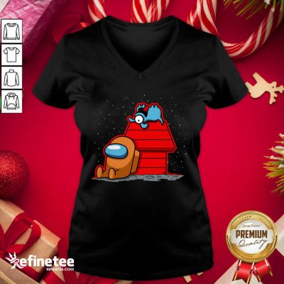 Beautiful Among Us Christmas House V-neck - Design By Refinetee.com
