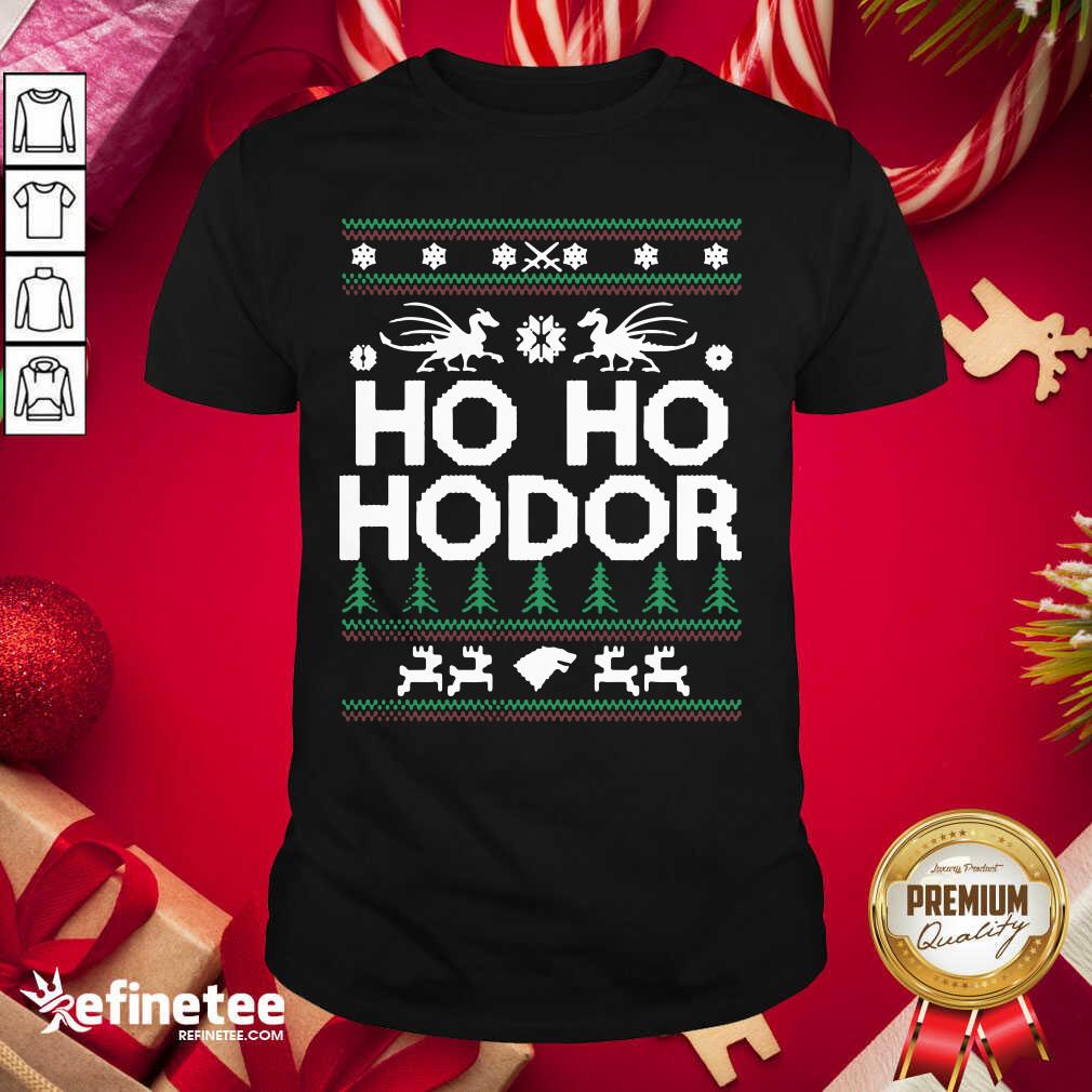 Beautiful Ho Ho Hodor Toothless Merry Christmas Shirt - Design By Refinetee.com