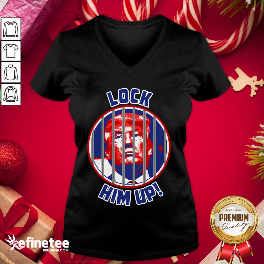 Cool Lock Him Up Anti Donald Trump V-neck - Design By Refinetee.com Cool Lock Him Up Anti Donald Trump V-neck - Design By Refinetee.com