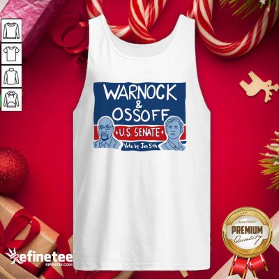 Cool Warnock Ossoff For Senate Tank Top - Design By Refinetee.com