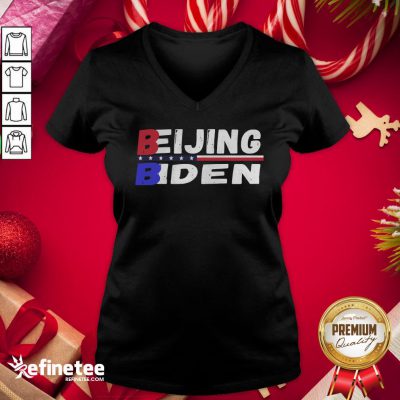 Cute Beijing Biden Anti Biden President Trend Design V-neck- Design By Refinetee.com