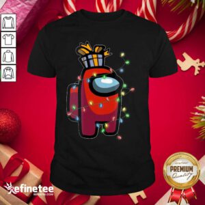 Cute Christmas Santa Among Us Character Coffee Shirt - Design By Refinetee.com