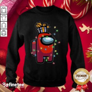 Cute Christmas Santa Among Us Character Coffee Sweatshirt - Design By Refinetee.com