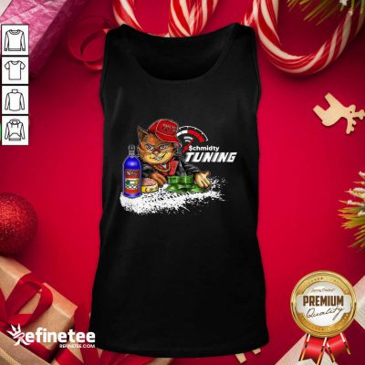 Cute Schmidty Tuning Mad Cat Tank Top - Design By Refinetee.com