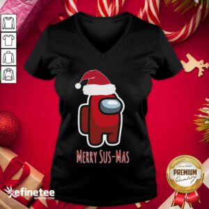 Fantastic Among Us Mery Sus Mas Christmas V-neck - Design By Refinetee.com