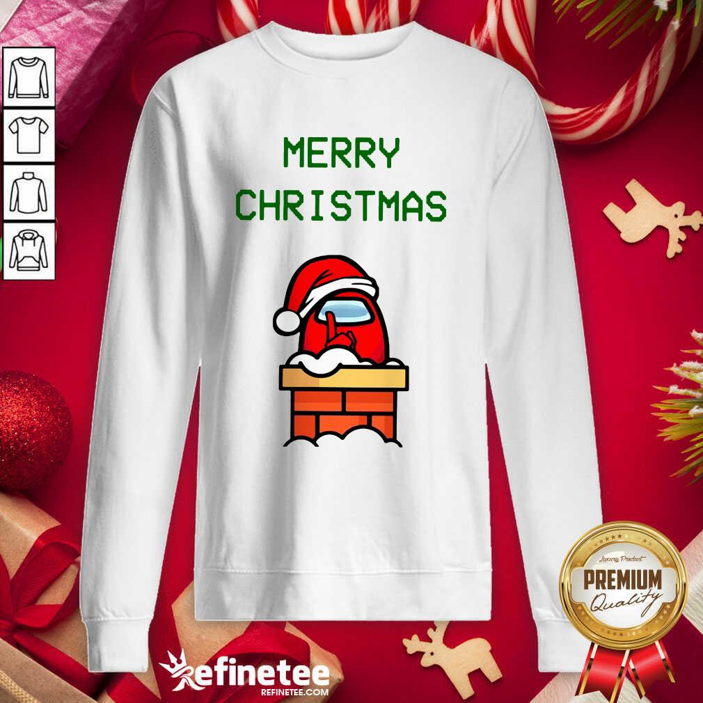 Funny Among Us Merry Christmas Sweatshirt - Design By Refinetee.com Funny Among Us Merry Christmas Sweatshirt - Design By Refinetee.com