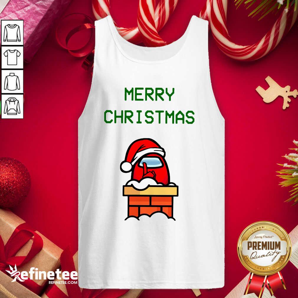 Funny Among Us Merry Christmas Tank Top - Design By Refinetee.com Funny Among Us Merry Christmas Tank Top - Design By Refinetee.com
