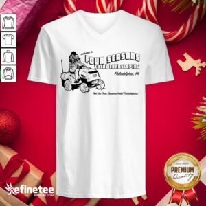 Funny Four Seasons Total Landscaping Merch Trump V-neck - Design By Refinetee.com