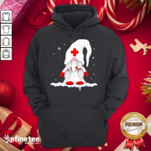 Premium Gnome Nurse Christmas Sweater Hoodie - Design By Refinetee.com