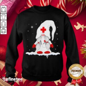 Premium Gnome Nurse Christmas Sweater Sweatshirt - Design By Refinetee.com