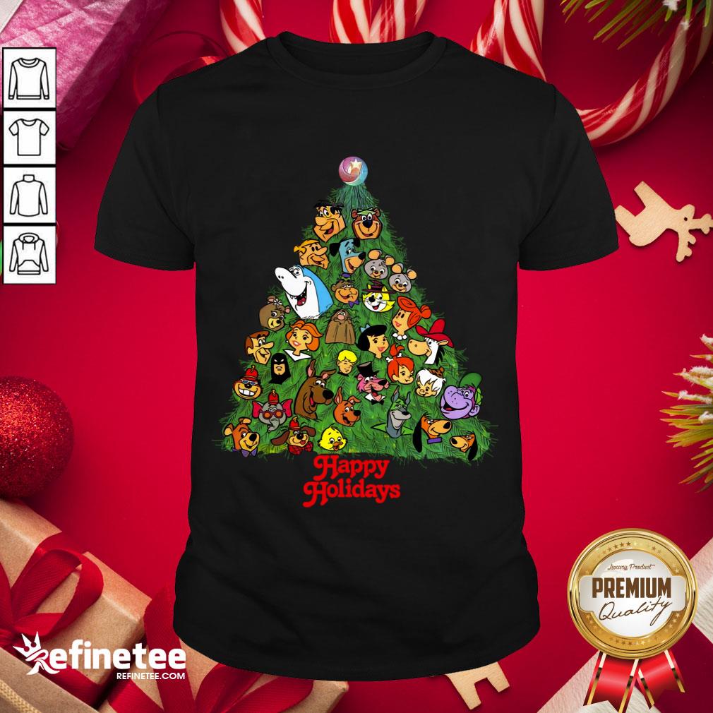 Funny Holidays From Your Favorite Cartoon Characters In A Christmas Tree Shirt- Design By Refinetee.com