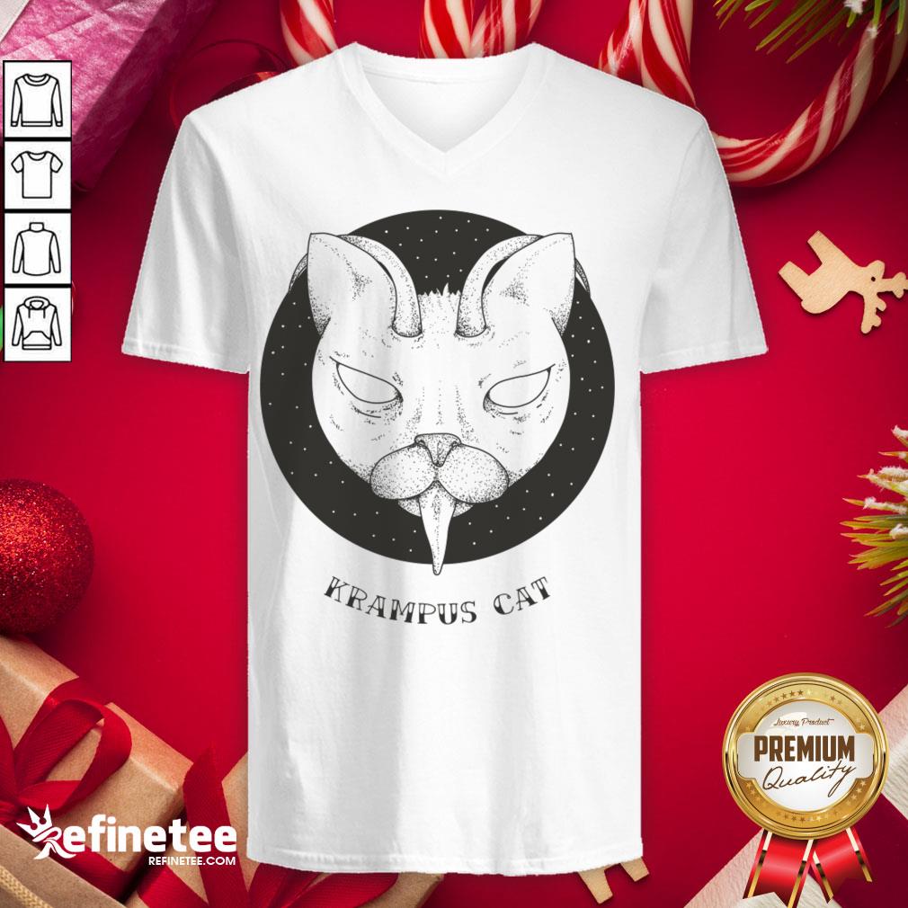 Funny Krampus Dark Christmas Gift V-neck - Design By Refinetee.com Funny Krampus Dark Christmas Gift V-neck - Design By Refinetee.com